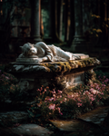 GARDEN OF GRAVES ~ Halloween Gothic Perfume Oil - Chill Night Air Damp Earth and Stone Oud Wood Wilted Rose Gardenia