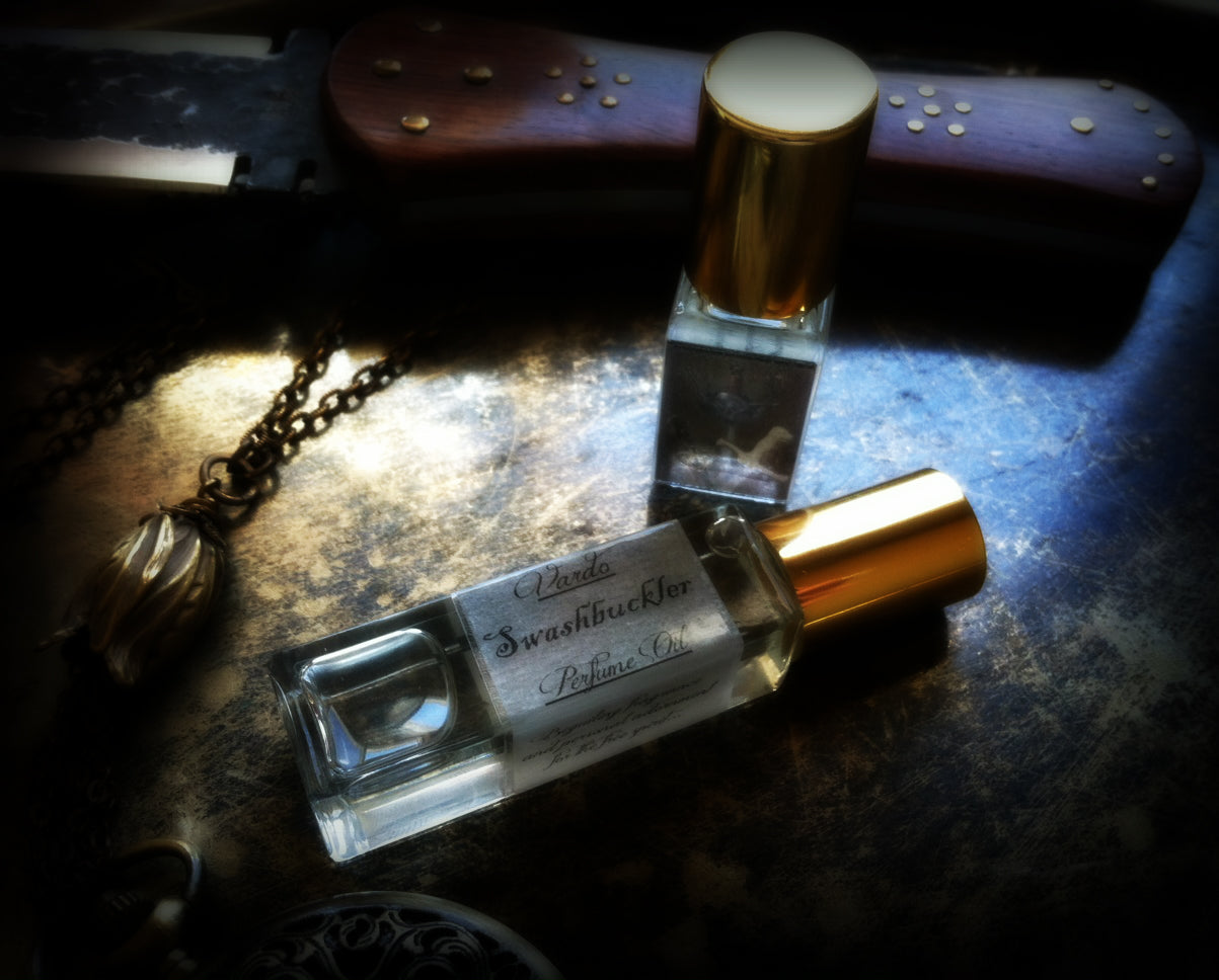 SWASHBUCKLER PERFUME OIL - Dark Rum Charred Oak Leather Plum Bergamot Amber Patchouli