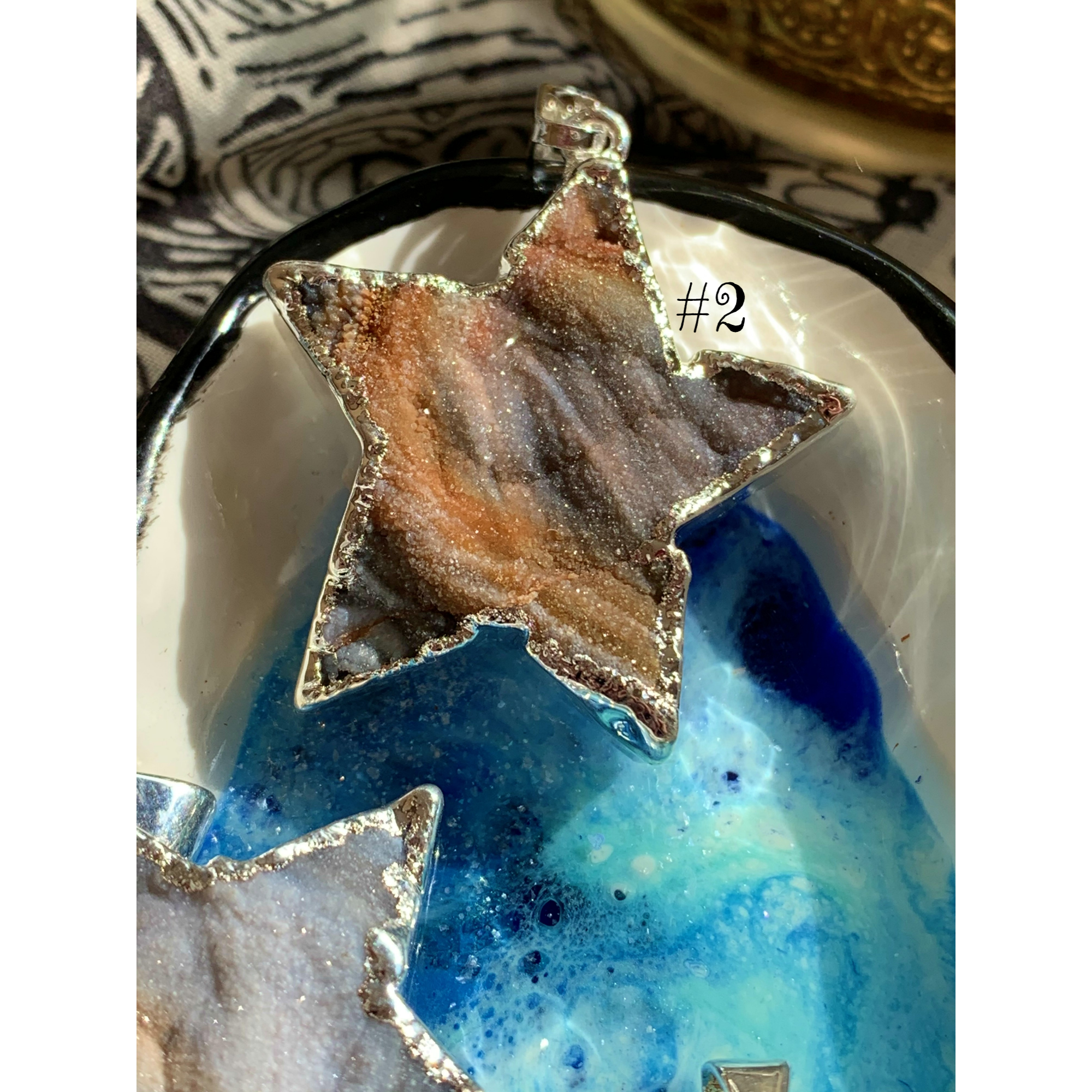 WHEN YOU WISH UPON A STAR ~ Druzy Pendant with Sterling Silver Chain