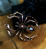 ARACHNE LACEMAKER ~ Spider Pin in Antiqued Copper Finish