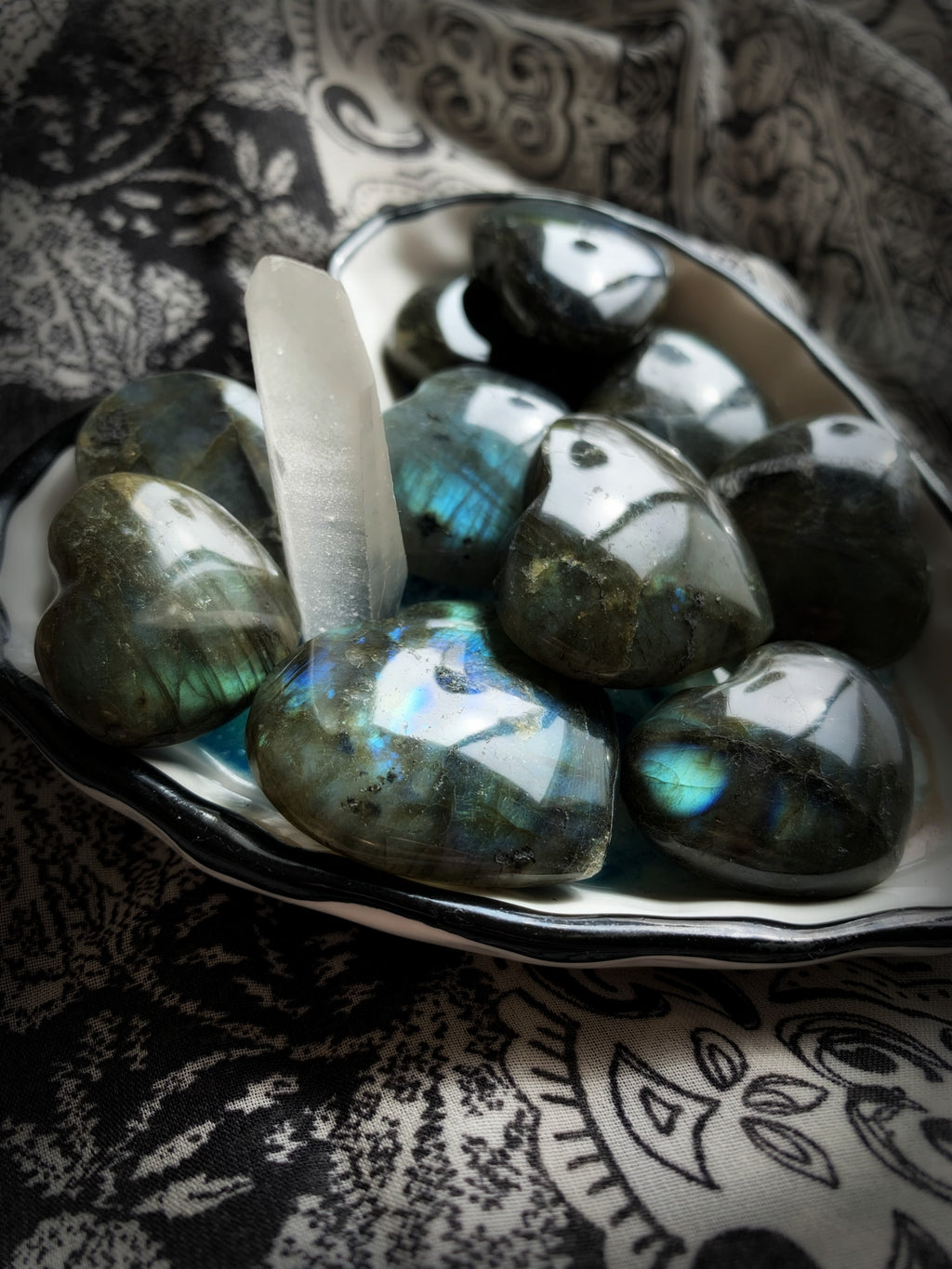 LABRADORITE HEART ~ To Raise Consciousness, Enhance Clairvoyance, and Connect to Spirit Guides