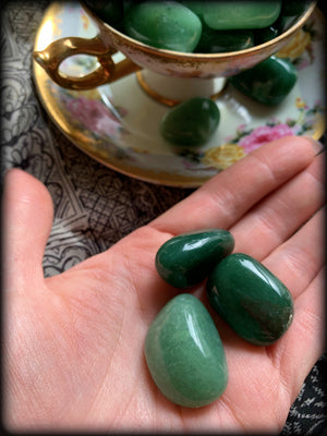 GREEN AVENTURINE TUMBLED CRYSTAL ~ For Harmony and Clarity of Purpose