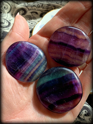 FLUORITE POLISHED CARRY STONE ~ For Mental Clarity and Heighening Intuitive Abilities