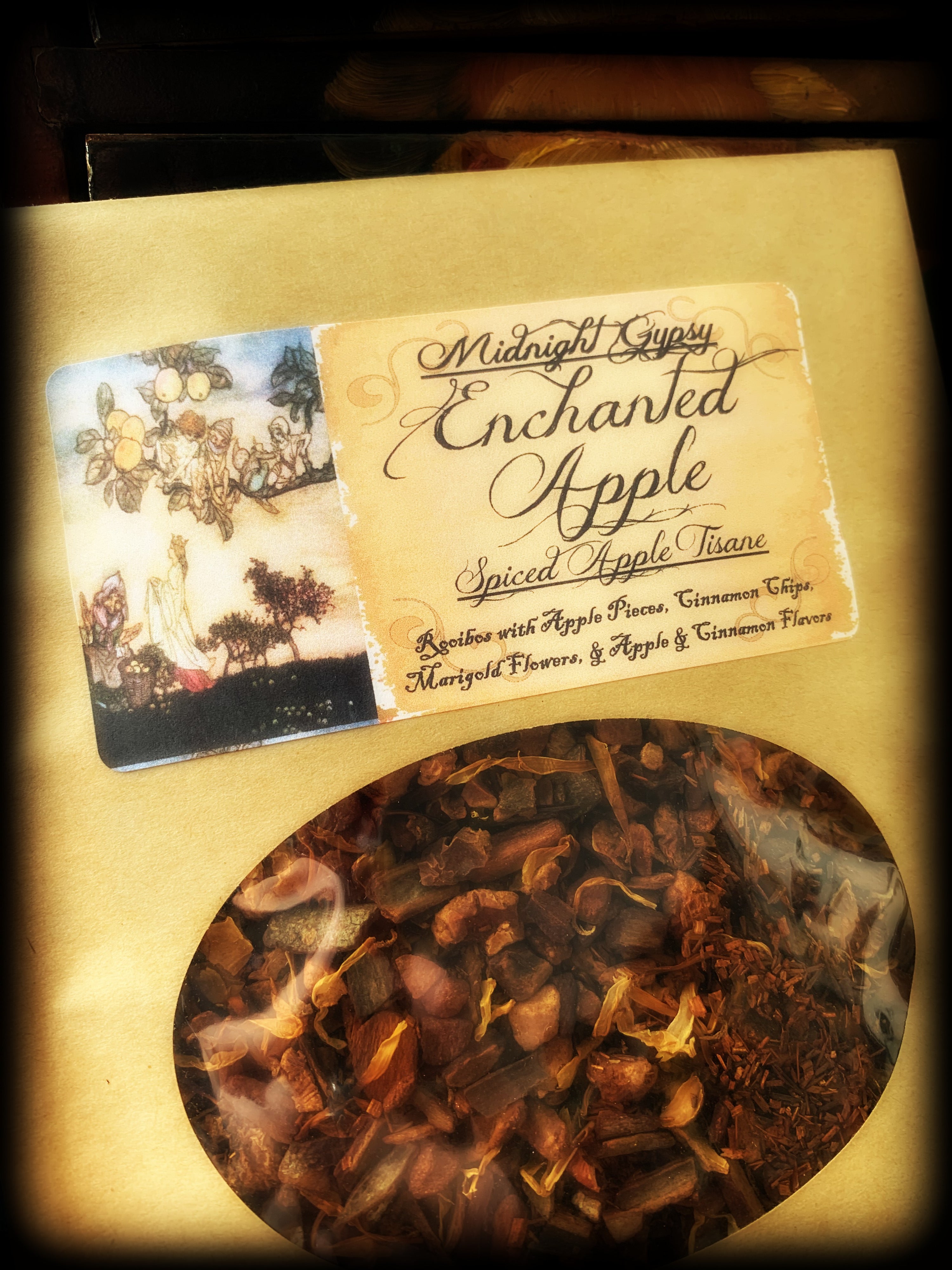 ENCHANTED APPLE ~ Premium Spiced Apple Cinnamon Marigold Rooibos Tea