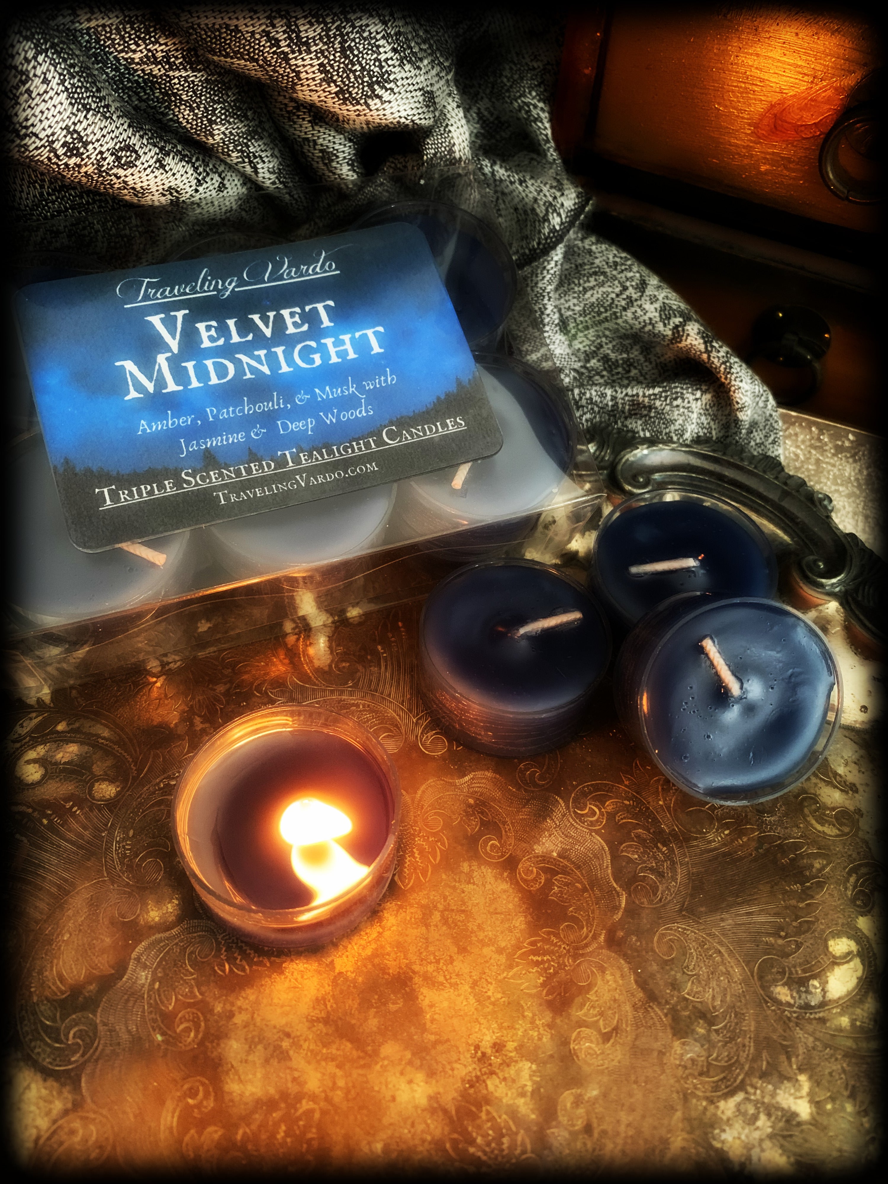 VELVET MIDNIGHT ~ Hand Poured Highly Fragranced Tealight Candles