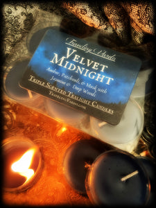 VELVET MIDNIGHT ~ Hand Poured Highly Fragranced Tealight Candles