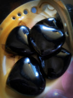 MIDNIGHT LACE OBSIDIAN CRYSTAL HEART ~ For Psychic Protection and Releasing Disharmony